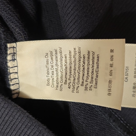 DKNY Navy Sweatshirt with Yellow Sequined Logo - Picture 4 of 4